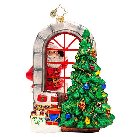 A Glimpse Of Christmas Santa Ornament (retired) Radko Ornament