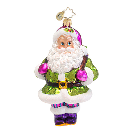 Bright Jolly Gent Santa  (retired) Radko Ornament
