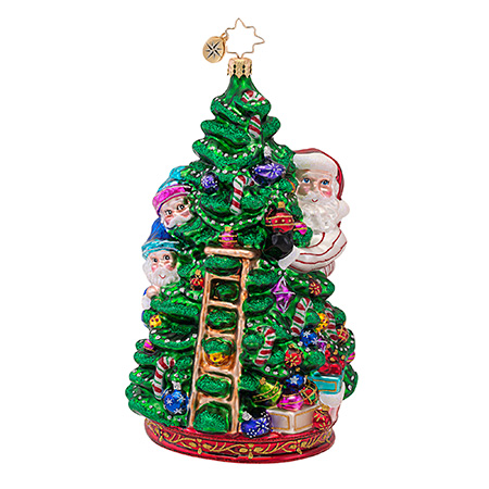 Tree Trimming Party Elf Christmas Tree Ornament (retired) Radko Ornament