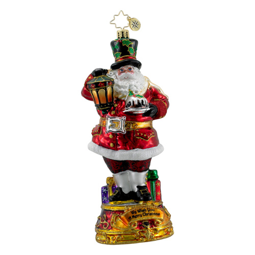 We Wish You A Merry Santa Christmas Carol Ornament (retired) Radko Ornament