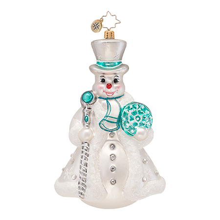 Wintery Frost Frosty Snowman  (retired) Radko Ornament