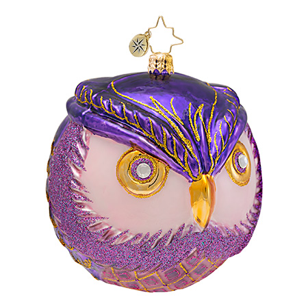 Wise One Owl  (retired) Radko Ornament