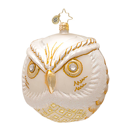 Wise One Owl White  (retired) Radko Ornament